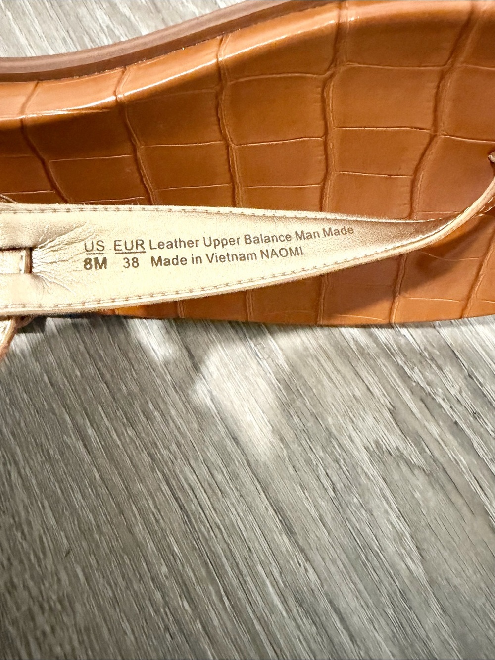 Sam Edelman Cognac Leather T-Strap Clean Girl Quiet Luxury Casual Size 8 Sandals - Picture 7 of 10